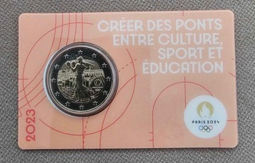 2 euro 2023 Francja Olimpiada blister