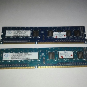 Pamięć ram 2x2GB DDR3 1333MHz nanya