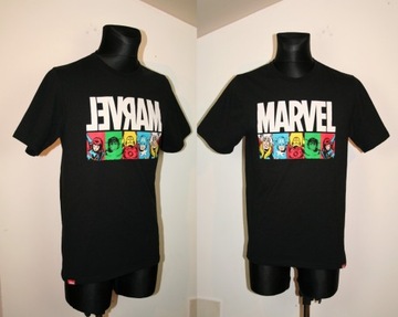 MARVEL Pull & Bear Unisex Czarny T-shirt 38/M