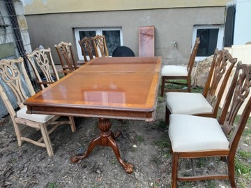 Stół rozkładany 8 krzeseł
