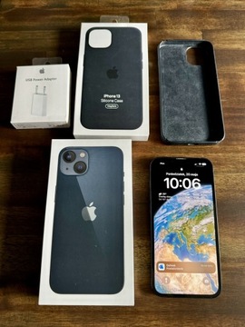 Smartfon Apple iPhone 13 Midnight 256GB Bateria 95% Jak nowy