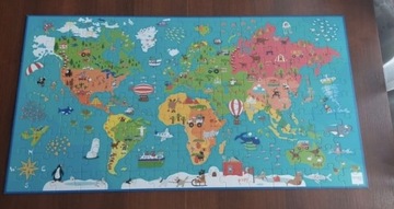 Puzzle mapa świata 150 elementów