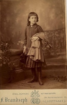 Stara fotografia  dziewczynką dziecko 