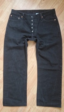 Czarne Spodnie męskie jeans Levis Mexico W36L32