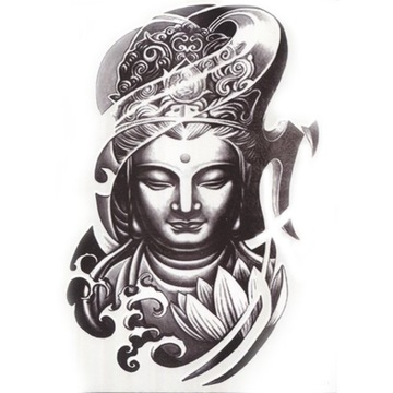 Tatuaż Wodny Zmywalny Budda Lotos 14 x 21cm