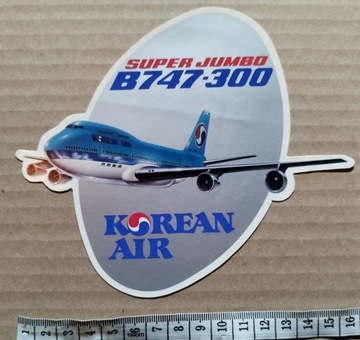 naklejka lotnictwo (5) Korean Air Super Jumbo B747