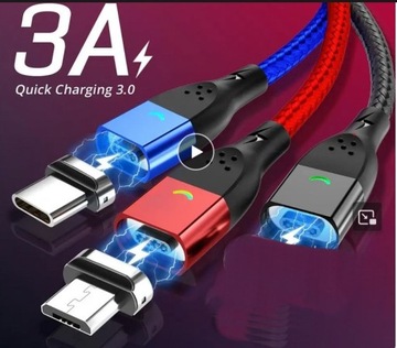 2x kabel magnetyczny Fonken USB c i micro 1m