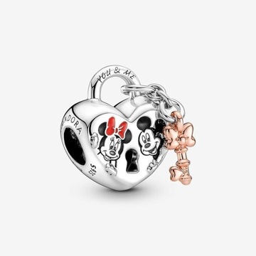 Pandora Charms kłodka Miki i Minnie Disneya
