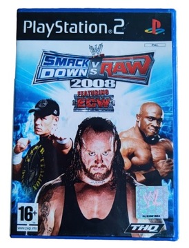 WWE WWE SmackDown! vs. Raw 2008 PS2 Pudełko 