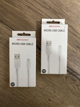 Kabel micro USB 1m cable nowy biały 
