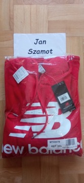 Bluza Czerwona New Balance XXL 2XL red hoodie