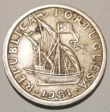 2,5 escudo Portugalia statek 1981