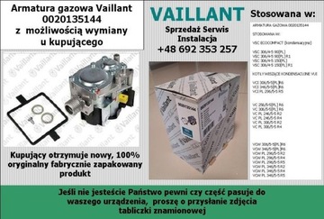 Armatura gazowa Vaillant 0020135144 zespół gazowy