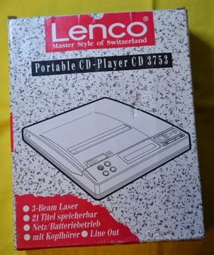 Stary discman Lenco CD 3753 do naprawy