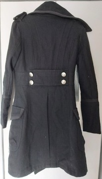 Płaszcz damski płaszczyk żakiet czarny sexy tunika