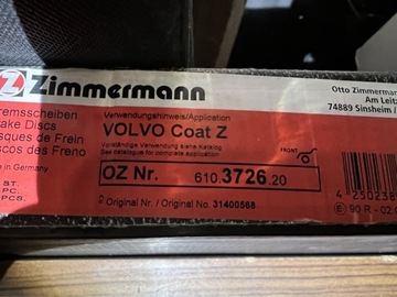 Tarcza przód ZIMMERMANN VOLVO XC60 V90