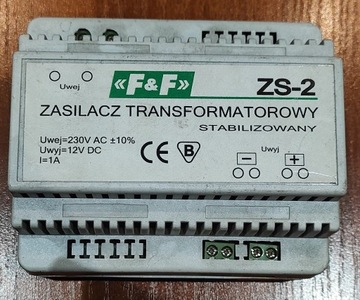 Zasilacz transformatorowy ZS-2, 12V, 1A. 