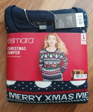 NOWY świąteczny sweter esmara Lidl r. L 44/46 