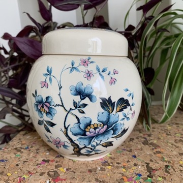 Sadler england Porcelanowy sloik w kwiatki