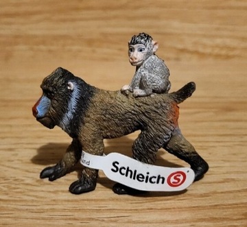 Schleich mandryl z młodym figurka model wycofany