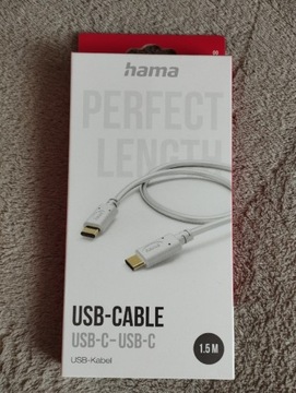 Kabel USB-C / USB-C Hama 1.5m 3A Typ C