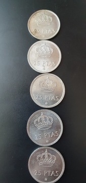 Hiszpania 25 peset 1975 rok