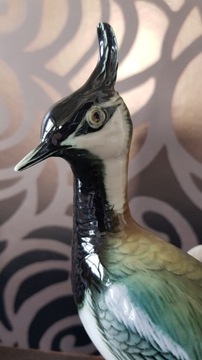 Figurka z porcelany duży ptak czajka Karl Ens