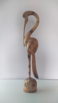 Drewniana figura ptak 80 cm