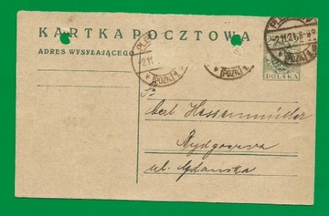 E2. Kartka pocztowa z 1921 r Cp 38