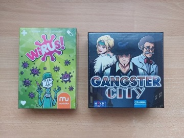 Zestaw gier karcianych Gangster City + Wirus nowe