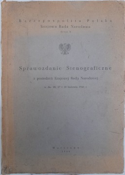 Sprawozdanie Stenograficzne z posiedzeń KRN 1946r