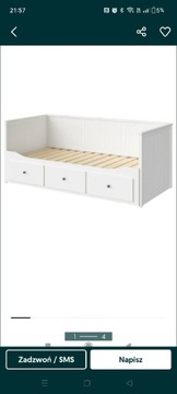 Łóżko stelażowe 90x200 Hemnes 