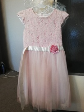 Przepiękna różowa sukienka, roz.  158