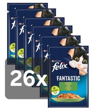 Felix 26x + Gratis, Królik Galaretka Purina Kot