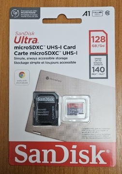 Karta pamięci microSD z adapterem 128GB