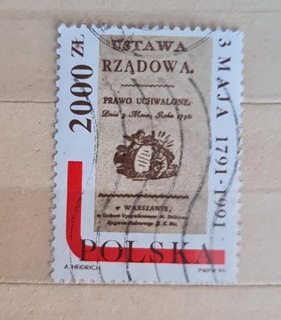 3180 - Polska 1991.05.02. 200. rocznica Konstytucj