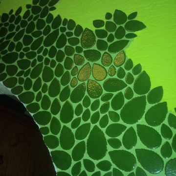 Ceramiczne płytki w kształcie liści kolor zielony