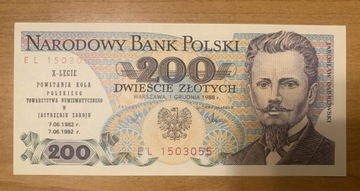 200 ZŁ  1988 rok  banknot PRL