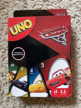 Gra dla dzieci Uno Disney Pixar Cars 3 auta game cards karty
