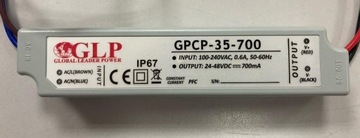 GLP Zasilacz do LED GPCP-35-700 OUT: 24-48V 700mA