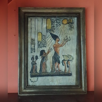 Obraz na płótnie, scenka egipska.