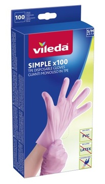 Rękawice Vileda Simple x100