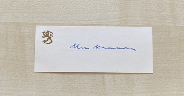 Urho Kekkonen prezydent Finlandii autograf 