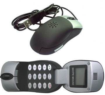 Mysz optyczna z funkcją telefonu VoIP skype LCD