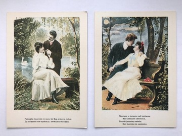 2 pocztówki z początku XX wieku F. Zielińskiego