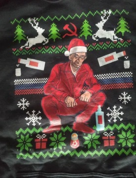 Bluza z kapturem sweter świąteczny śmieszny XL
