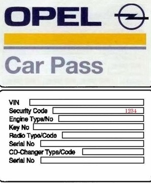 Odczyt Kodów Car Pass PIN OPEL Programowanie SPS
