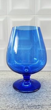 Kielich szklany kobaltowy kieliszek niebieski