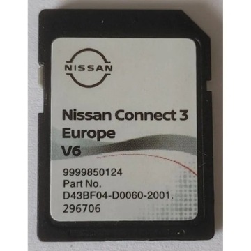 Karta SD Nissan Connect 3 Europe v6