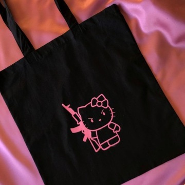 Shopper, torba, torebka Hello Kitty, Handmade